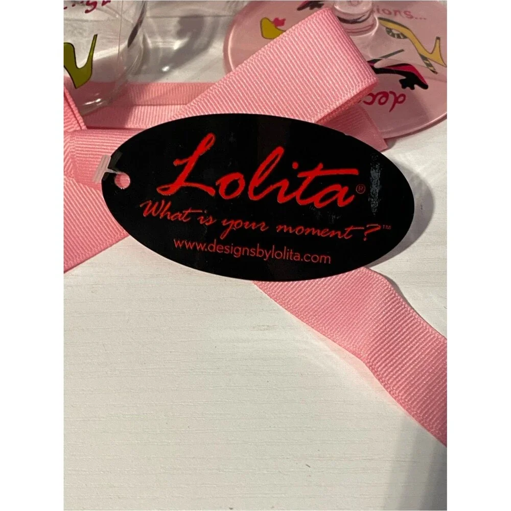 Lolita Decisions Acrylic Wine Glasses Set of 2 Love My Party of Two New⁠